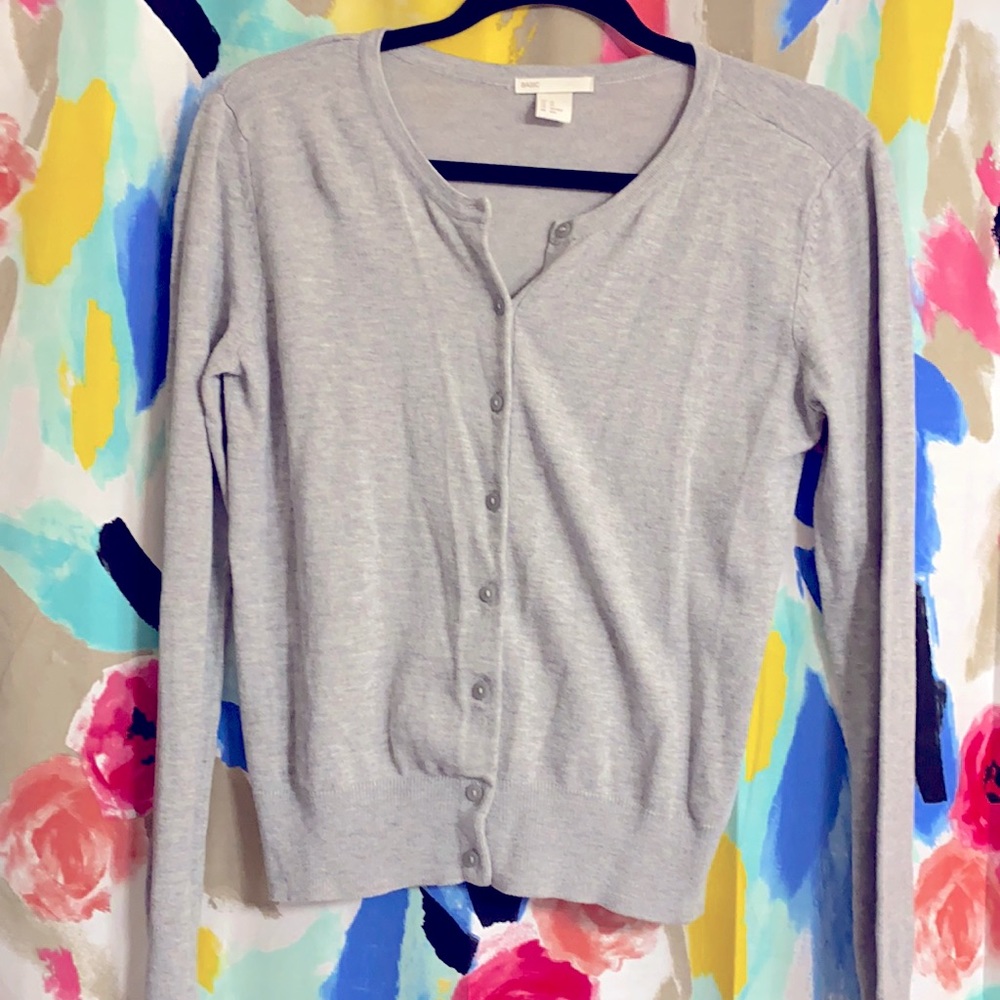 Gray cardigan